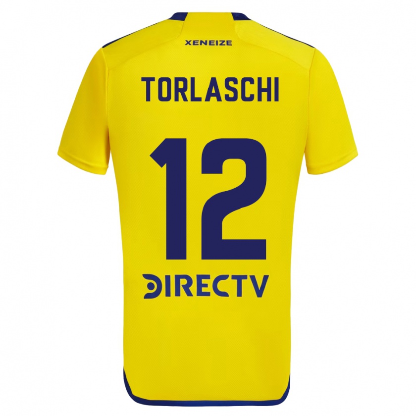 Kandiny Kinder Lucas Torlaschi #12 Gelb Blau Auswärtstrikot Trikot 2024/25 T-Shirt