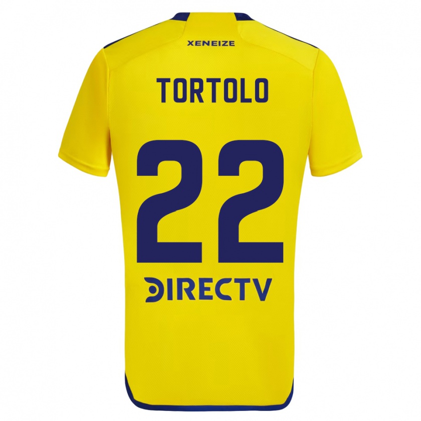 Kandiny Kinder Dulce Tortolo #22 Gelb Blau Auswärtstrikot Trikot 2024/25 T-Shirt