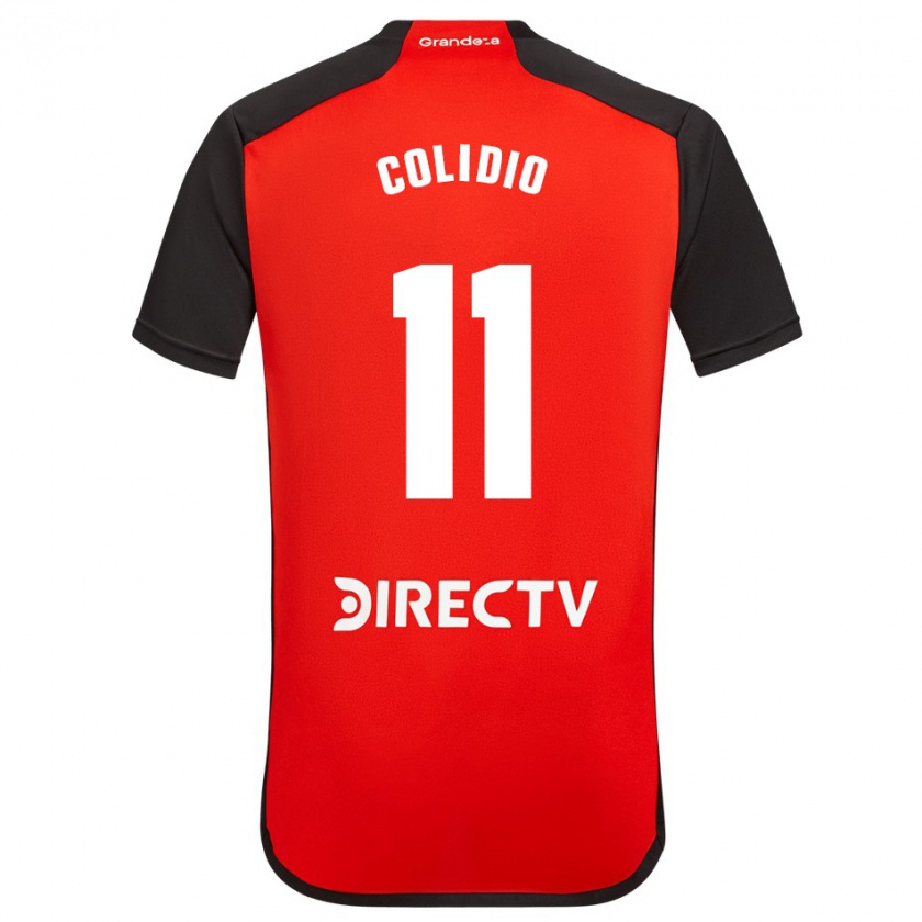 Kandiny Kinder Facundo Colidio #11 Rot Schwarz Weiß Auswärtstrikot Trikot 2024/25 T-Shirt