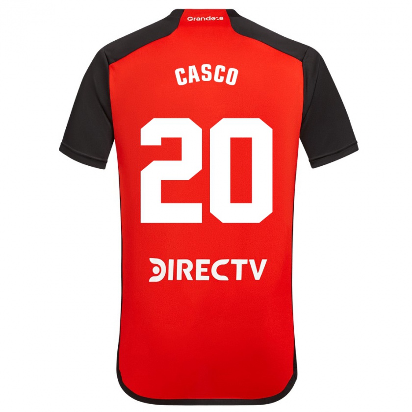 Kandiny Kinder Milton Casco #20 Rot Schwarz Weiß Auswärtstrikot Trikot 2024/25 T-Shirt