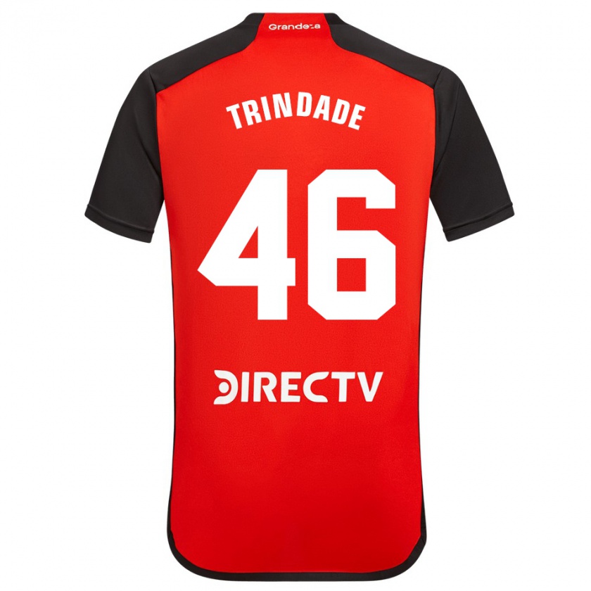 Kandiny Kinder Gonzalo Trindade #46 Rot Schwarz Weiß Auswärtstrikot Trikot 2024/25 T-Shirt