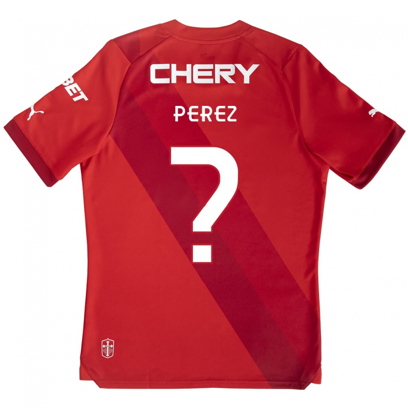 Kandiny Kinder Ignacio Pérez #0 Rot-Weiss Auswärtstrikot Trikot 2024/25 T-Shirt