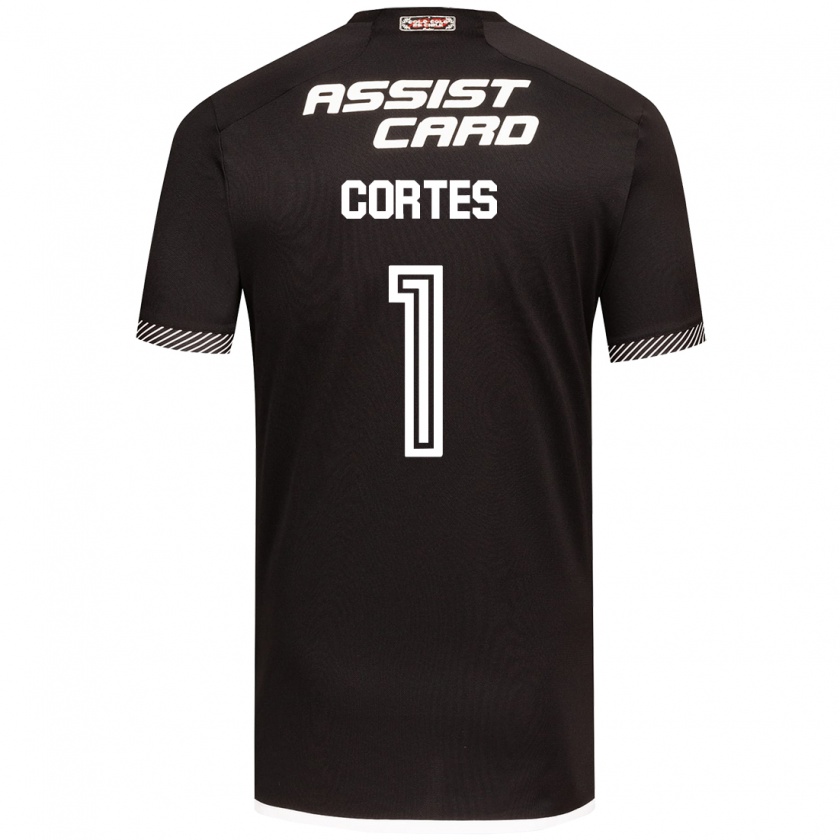 Kandiny Kinder Brayan Cortés #1 Schwarz-Weiss Auswärtstrikot Trikot 2024/25 T-Shirt