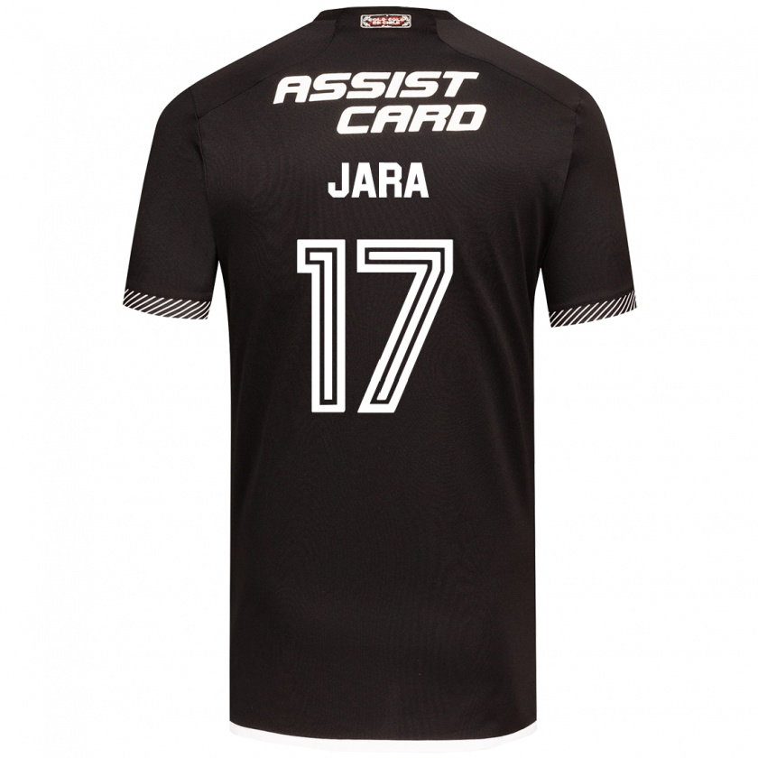 Kandiny Kinder Ignacio Jara #17 Schwarz-Weiss Auswärtstrikot Trikot 2024/25 T-Shirt