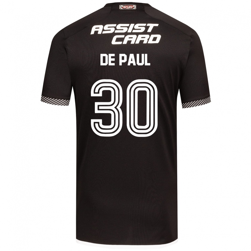 Kandiny Kinder Fernando De Paul #30 Schwarz-Weiss Auswärtstrikot Trikot 2024/25 T-Shirt