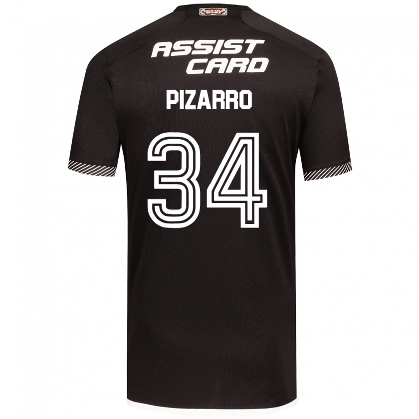 Kandiny Kinder Vicente Pizarro #34 Schwarz-Weiss Auswärtstrikot Trikot 2024/25 T-Shirt