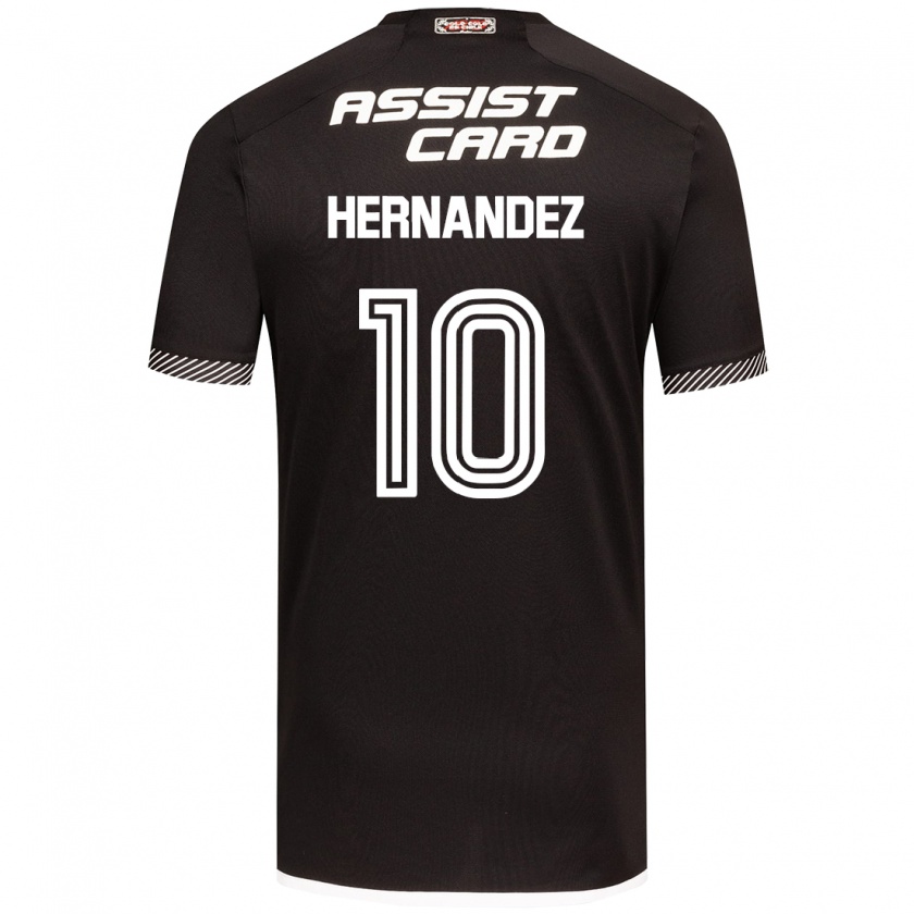 Kandiny Kinder Leandro Hernández #10 Schwarz-Weiss Auswärtstrikot Trikot 2024/25 T-Shirt