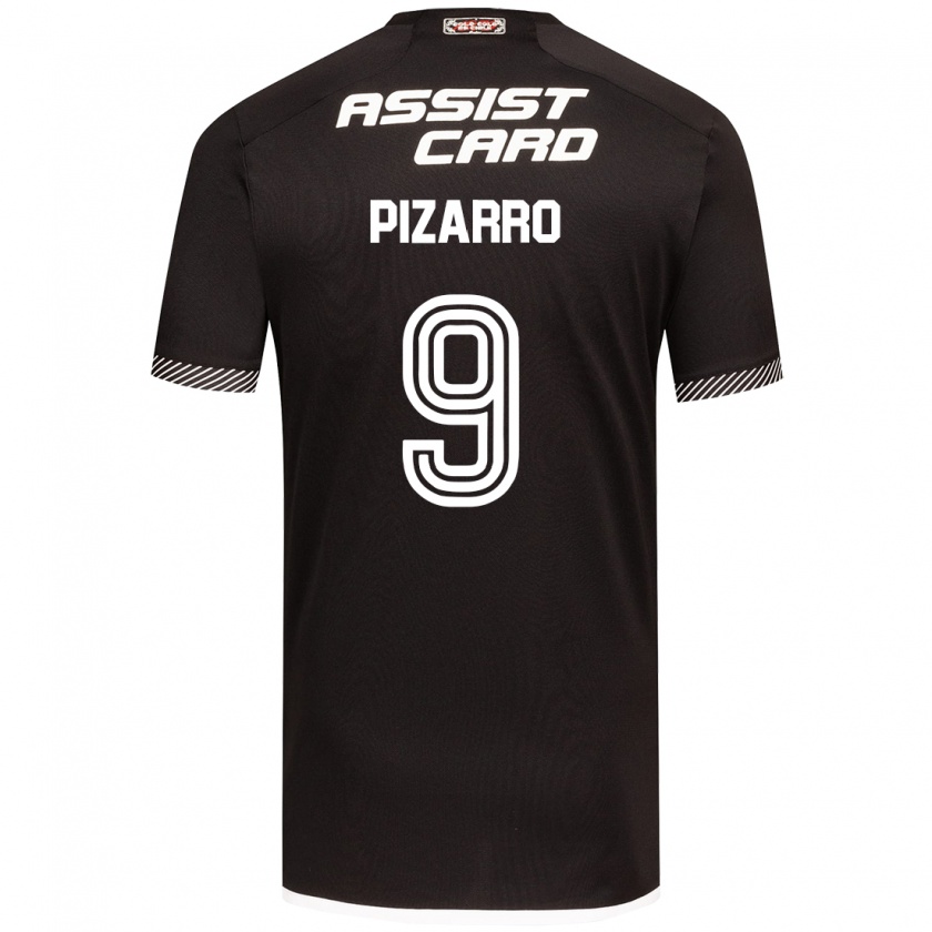 Kandiny Kinder Damián Pizarro #9 Schwarz-Weiss Auswärtstrikot Trikot 2024/25 T-Shirt