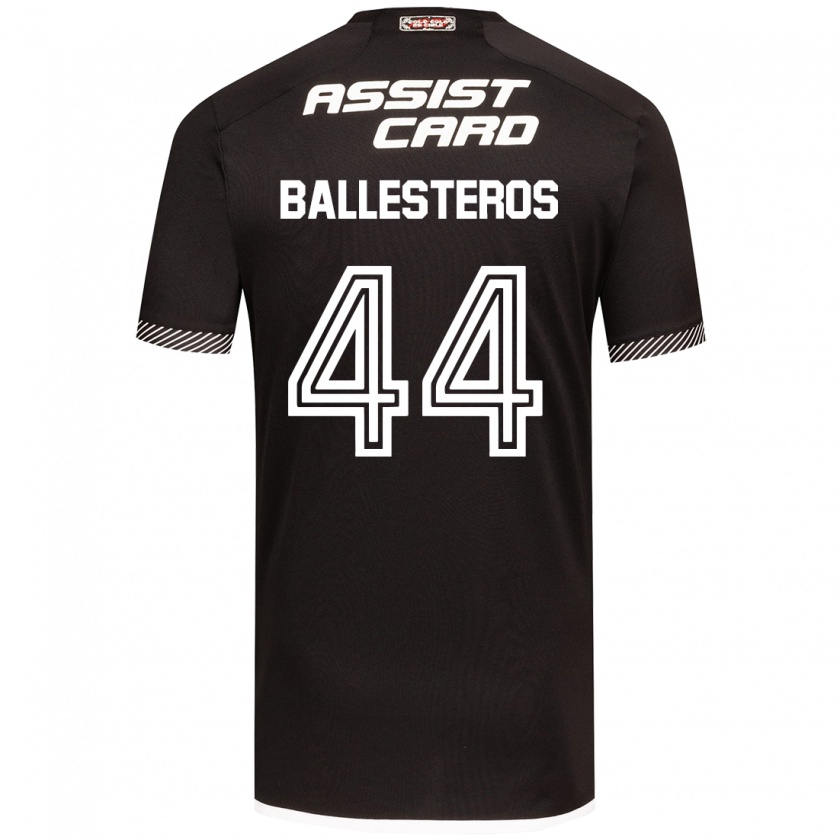 Kandiny Kinder Martín Ballesteros #44 Schwarz-Weiss Auswärtstrikot Trikot 2024/25 T-Shirt