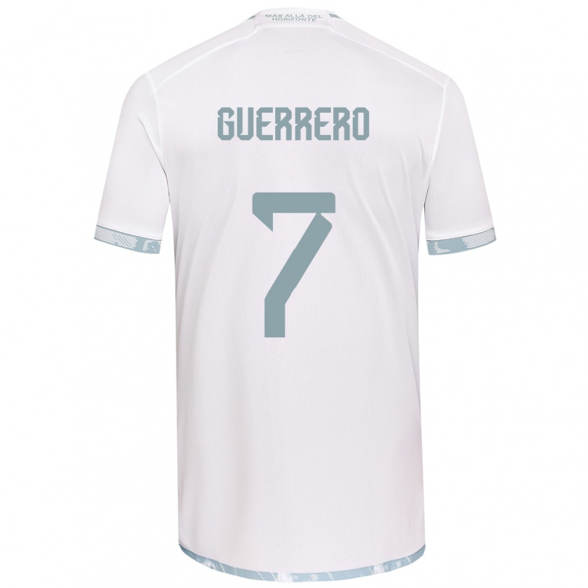 Kandiny Kinder Maximiliano Guerrero #7 Weiß Grau Auswärtstrikot Trikot 2024/25 T-Shirt