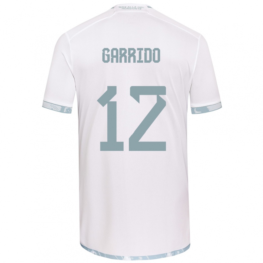 Kandiny Kinder Pedro Garrido #12 Weiß Grau Auswärtstrikot Trikot 2024/25 T-Shirt