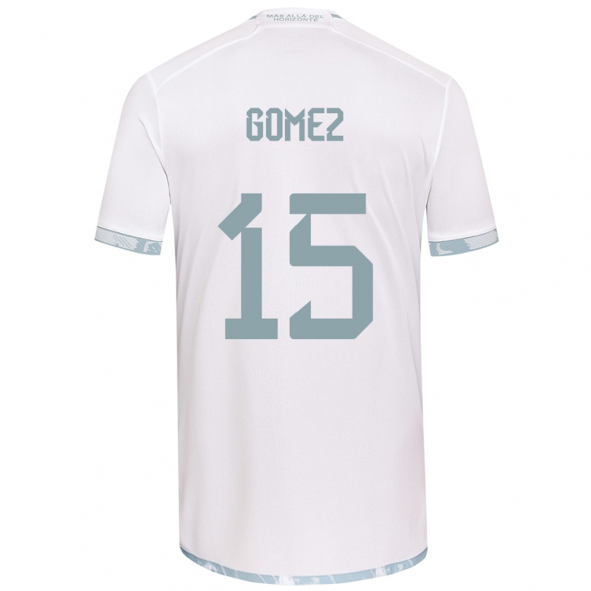 Kandiny Kinder Juan Pablo Gómez #15 Weiß Grau Auswärtstrikot Trikot 2024/25 T-Shirt