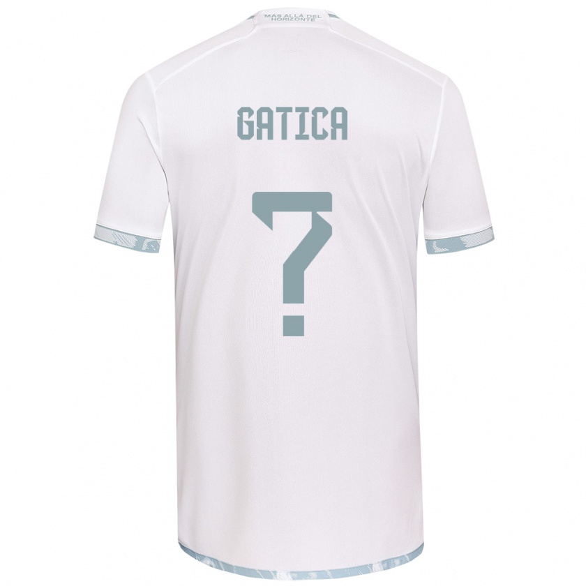 Kandiny Kinder José Gatica #0 Weiß Grau Auswärtstrikot Trikot 2024/25 T-Shirt