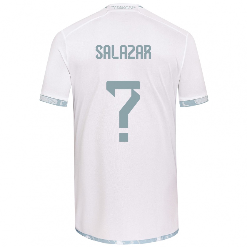 Kandiny Kinder Yahir Salazar #0 Weiß Grau Auswärtstrikot Trikot 2024/25 T-Shirt