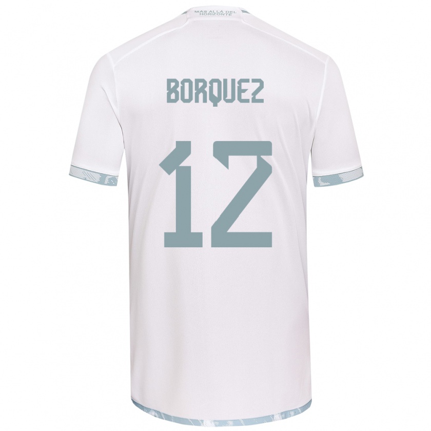 Kandiny Kinder Gabriela Bórquez #12 Weiß Grau Auswärtstrikot Trikot 2024/25 T-Shirt