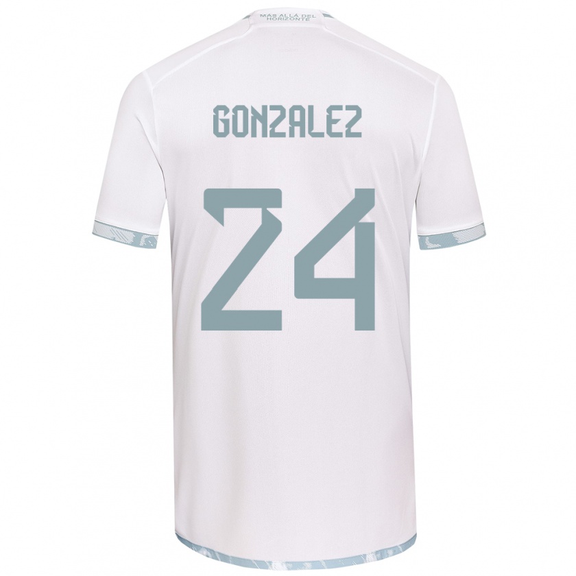 Kandiny Kinder Emma González #24 Weiß Grau Auswärtstrikot Trikot 2024/25 T-Shirt