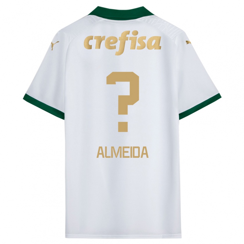 Kandiny Kinder Pedro Almeida #0 Weiß Grün Auswärtstrikot Trikot 2024/25 T-Shirt