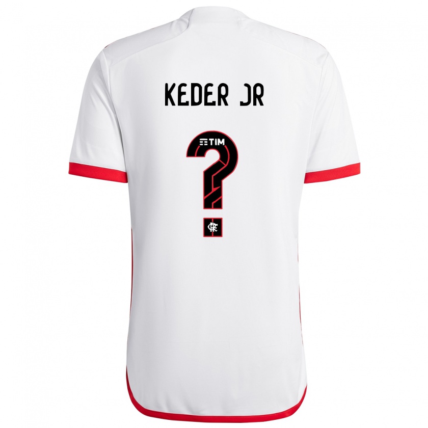 Kandiny Kinder Keder Jr #0 Weiß Rot Auswärtstrikot Trikot 2024/25 T-Shirt