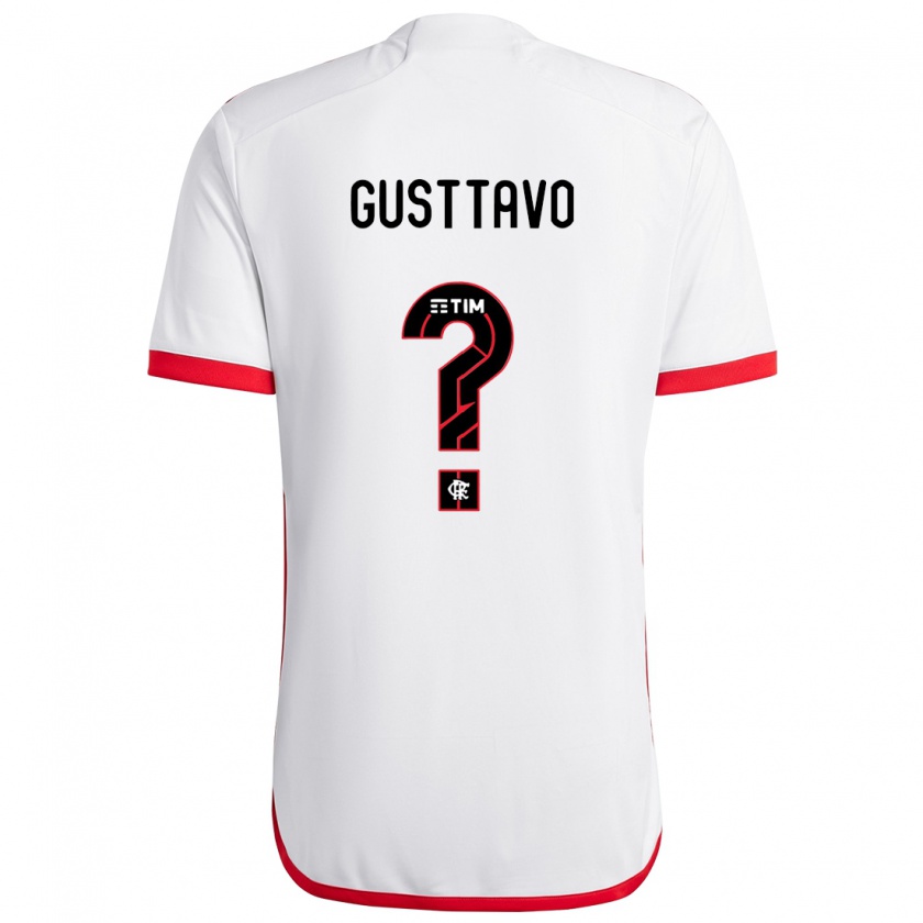 Kandiny Kinder Gusttavo #0 Weiß Rot Auswärtstrikot Trikot 2024/25 T-Shirt