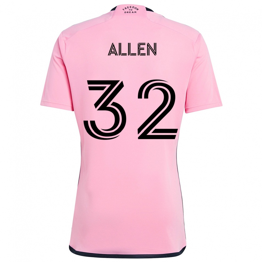 Kandiny Herren Noah Allen #32 Rosa Heimtrikot Trikot 2024/25 T-Shirt