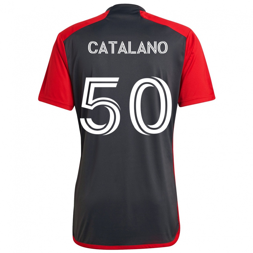 Kandiny Herren Gianluca Catalano #50 Grau Rot Heimtrikot Trikot 2024/25 T-Shirt