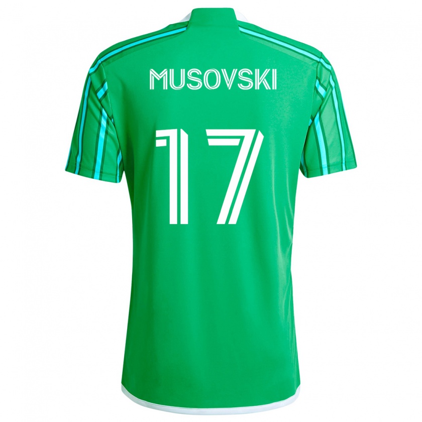 Kandiny Herren Danny Musovski #17 Grün Weiß Heimtrikot Trikot 2024/25 T-Shirt