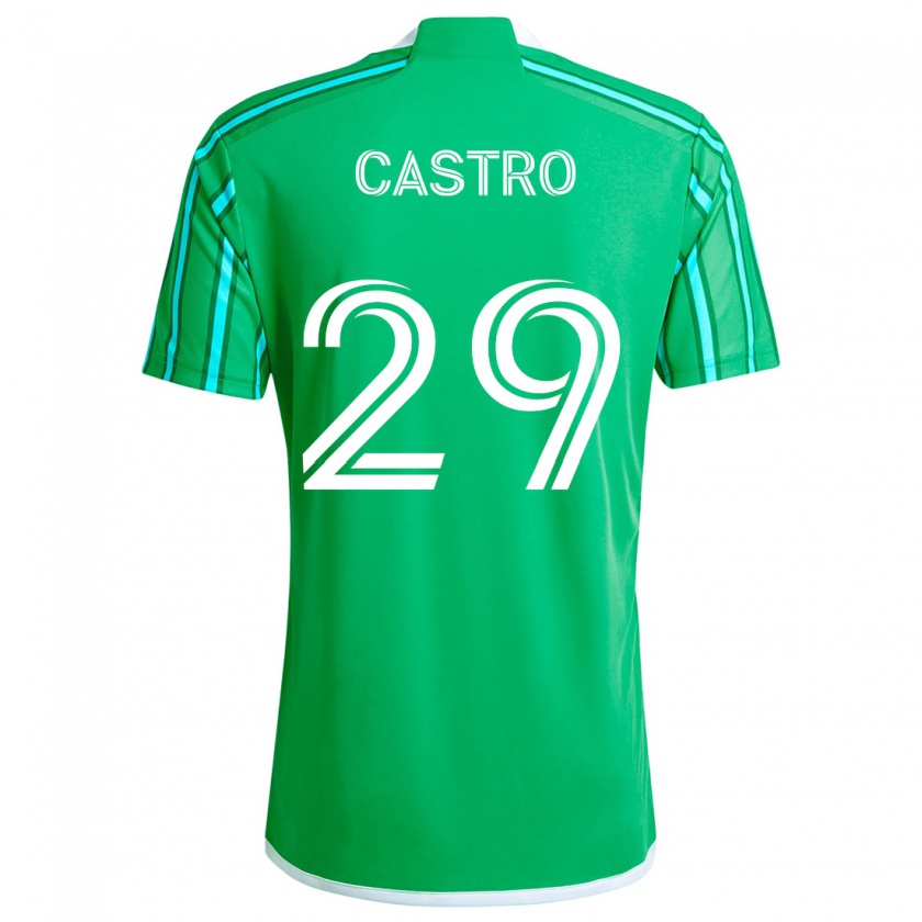 Kandiny Herren Jacob Castro #29 Grün Weiß Heimtrikot Trikot 2024/25 T-Shirt