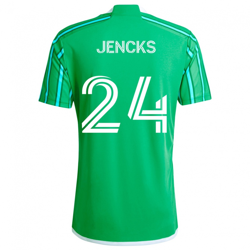 Kandiny Herren India Jencks #24 Grün Weiß Heimtrikot Trikot 2024/25 T-Shirt