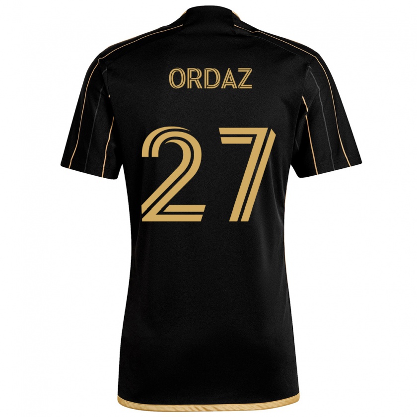 Kandiny Herren Nathan Ordaz #27 Schwarzes Gold Heimtrikot Trikot 2024/25 T-Shirt