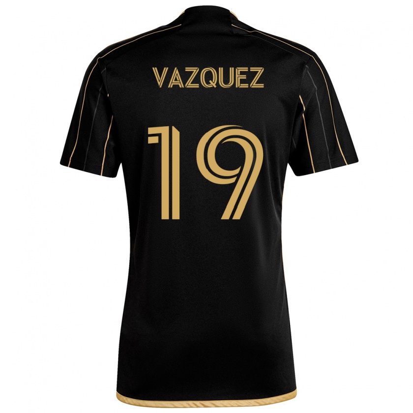 Kandiny Herren Favian Vazquez #19 Schwarzes Gold Heimtrikot Trikot 2024/25 T-Shirt