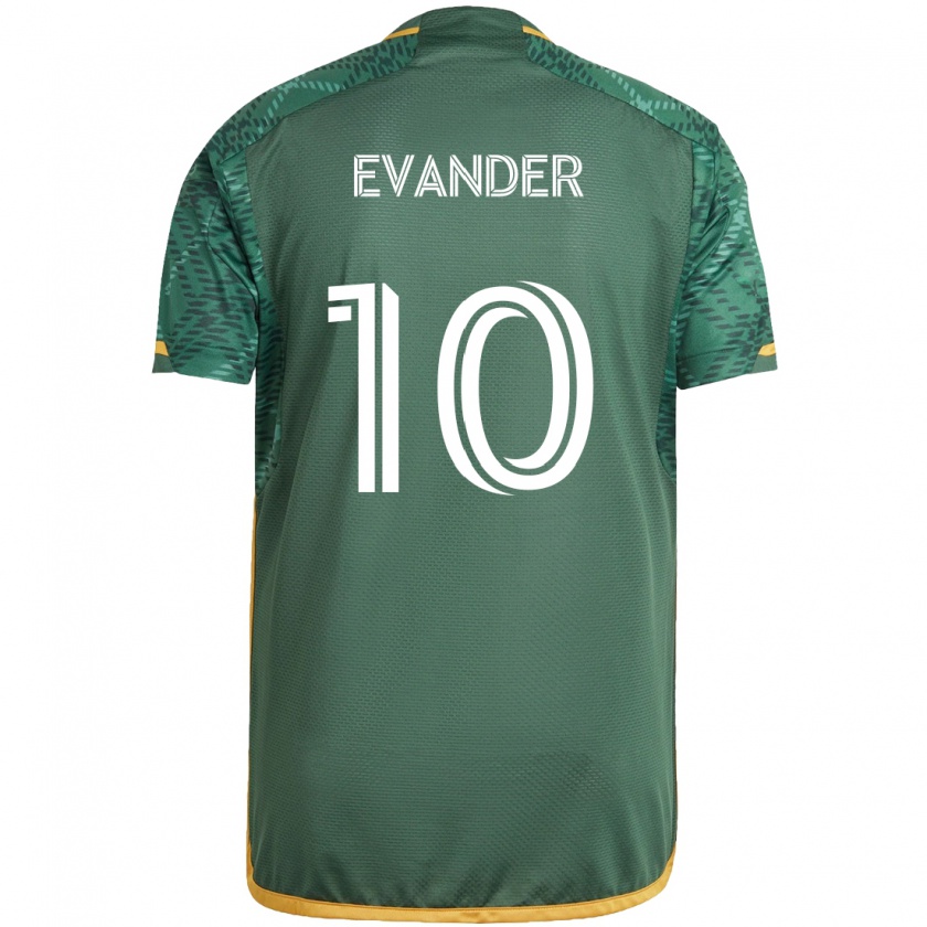 Kandiny Herren Evander #10 Grün Orange Heimtrikot Trikot 2024/25 T-Shirt