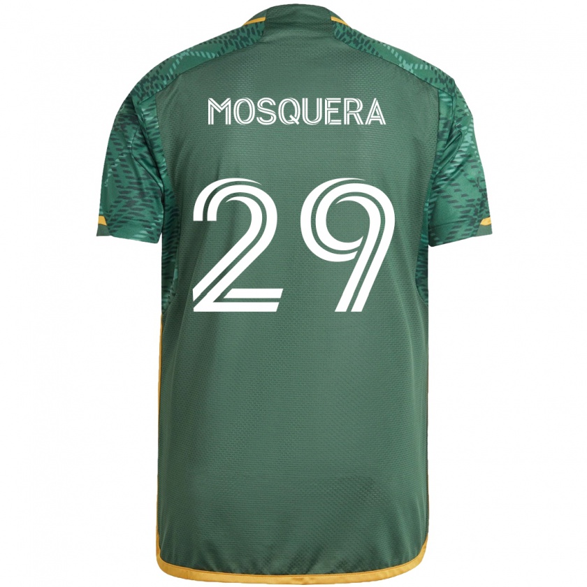 Kandiny Herren Juan Mosquera #29 Grün Orange Heimtrikot Trikot 2024/25 T-Shirt