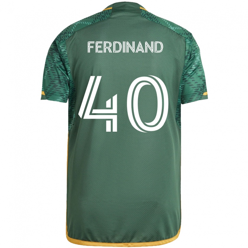 Kandiny Herren Keesean Ferdinand #40 Grün Orange Heimtrikot Trikot 2024/25 T-Shirt