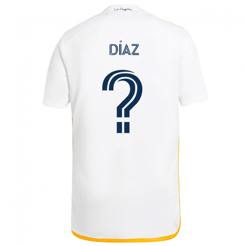 Kandiny Herren Carlos Díaz #0 Weiß Gelb Heimtrikot Trikot 2024/25 T-Shirt