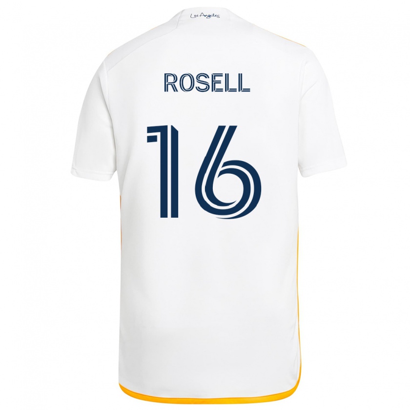 Kandiny Herren Uri Rosell #16 Weiß Gelb Heimtrikot Trikot 2024/25 T-Shirt