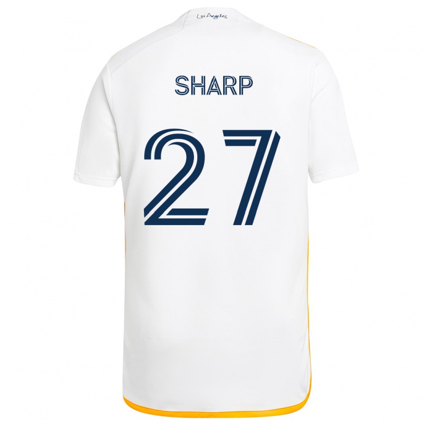 Kandiny Herren Billy Sharp #27 Weiß Gelb Heimtrikot Trikot 2024/25 T-Shirt