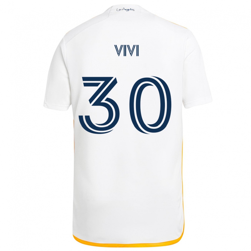 Kandiny Herren Gino Vivi #30 Weiß Gelb Heimtrikot Trikot 2024/25 T-Shirt