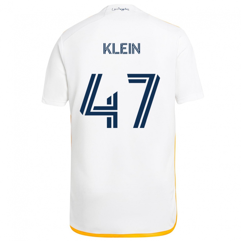 Kandiny Herren Carson Klein #47 Weiß Gelb Heimtrikot Trikot 2024/25 T-Shirt