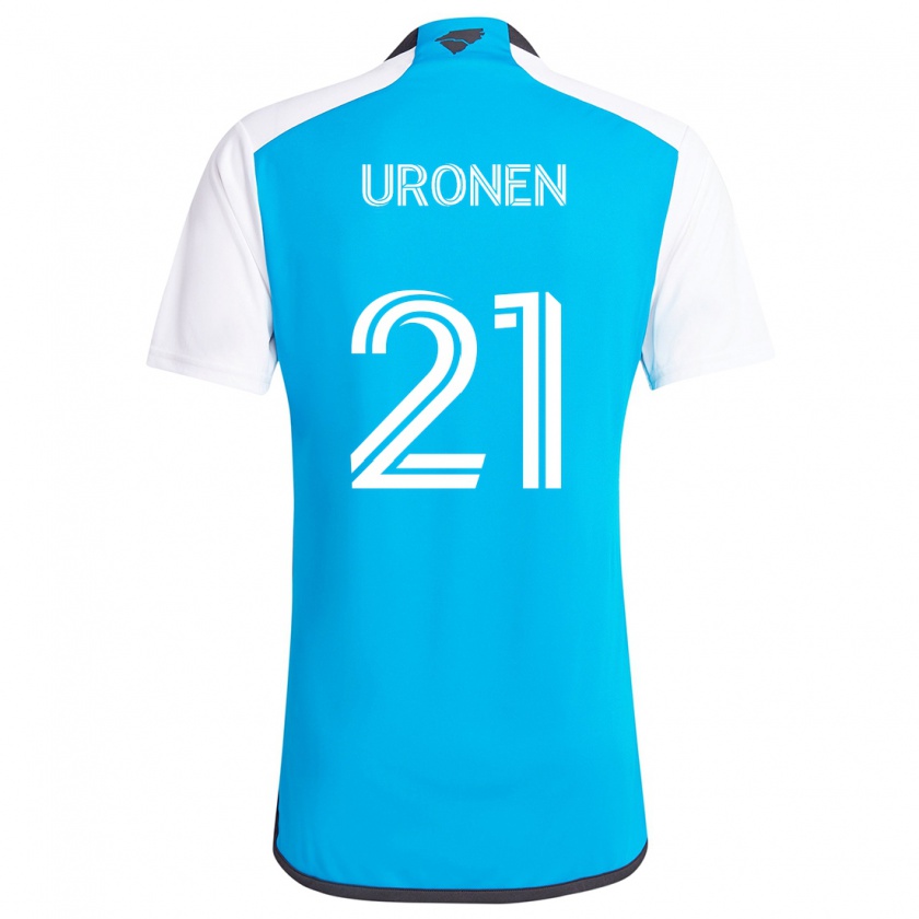 Kandiny Herren Jere Uronen #21 Blau Weiss Heimtrikot Trikot 2024/25 T-Shirt