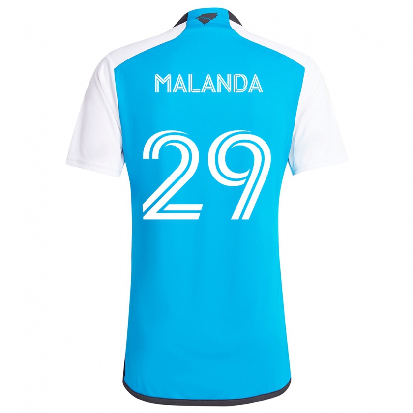 Kandiny Herren Adilson Malanda #29 Blau Weiss Heimtrikot Trikot 2024/25 T-Shirt