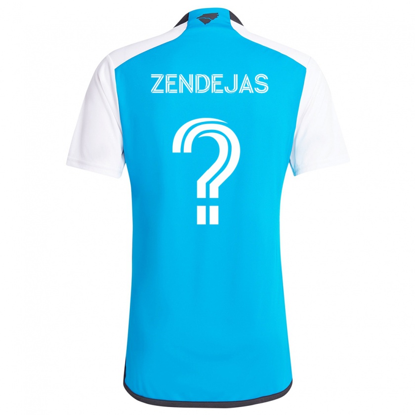 Kandiny Herren Adrián Zendejas #0 Blau Weiss Heimtrikot Trikot 2024/25 T-Shirt