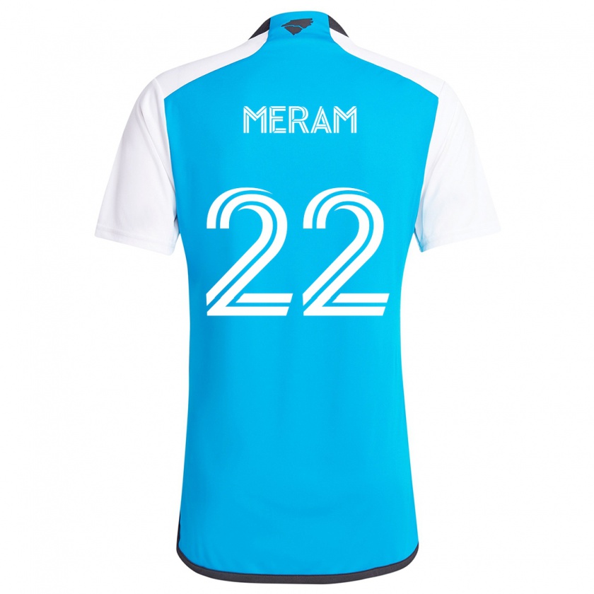 Kandiny Herren Justin Meram #22 Blau Weiss Heimtrikot Trikot 2024/25 T-Shirt