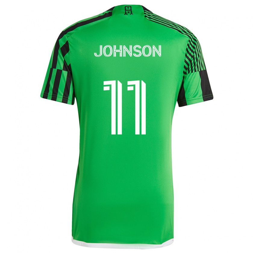 Kandiny Herren Emmanuel Johnson #11 Grün Schwarz Heimtrikot Trikot 2024/25 T-Shirt