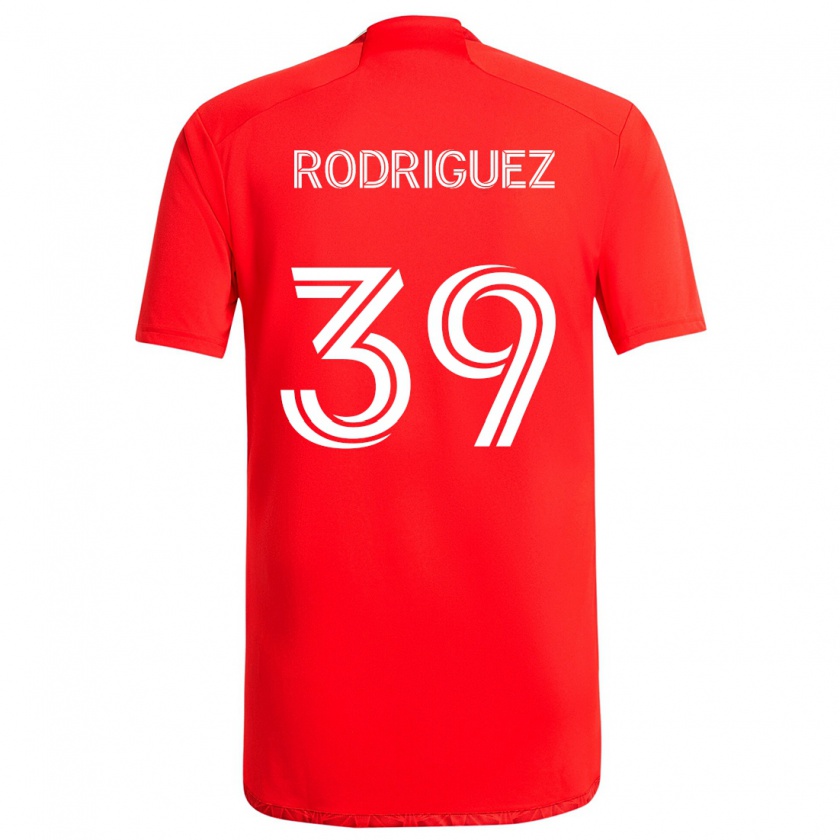 Kandiny Herren Allan Rodriguez #39 Rot-Weiss Heimtrikot Trikot 2024/25 T-Shirt