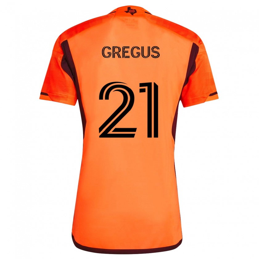 Kandiny Herren Jan Gregus #21 Orange Schwarz Heimtrikot Trikot 2024/25 T-Shirt