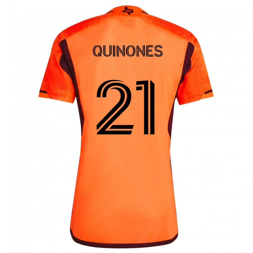 Kandiny Herren Nelson Quiñónes #21 Orange Schwarz Heimtrikot Trikot 2024/25 T-Shirt