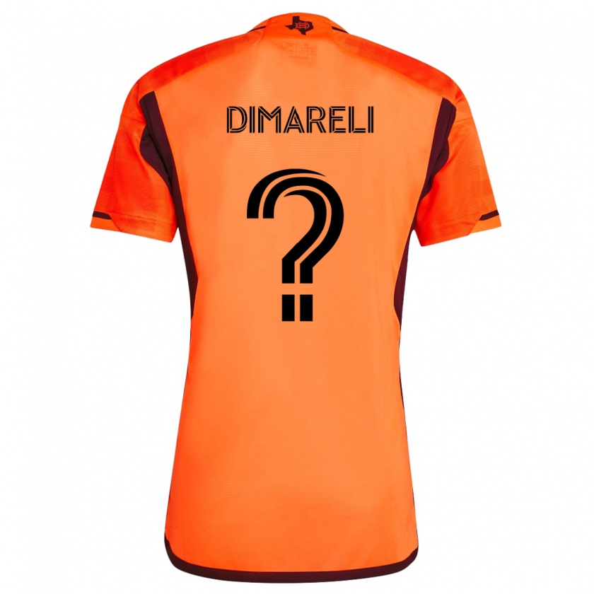 Kandiny Herren Mattheo Dimareli #0 Orange Schwarz Heimtrikot Trikot 2024/25 T-Shirt