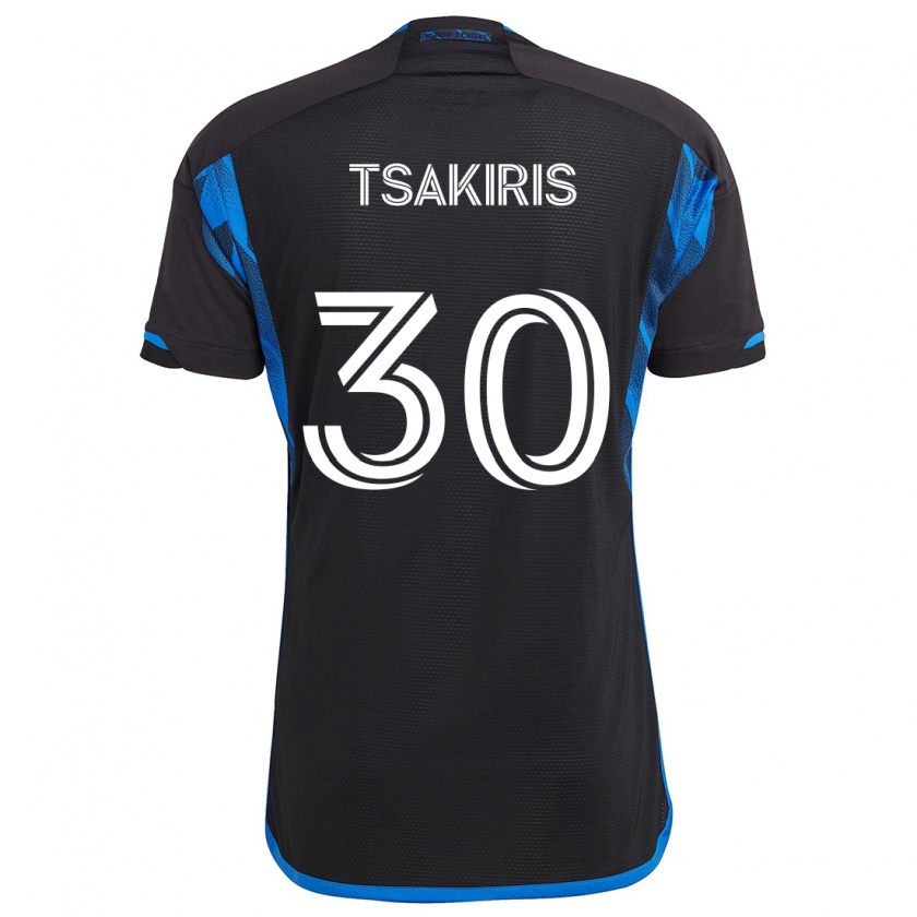 Kandiny Herren Niko Tsakiris #30 Blau Schwarz Heimtrikot Trikot 2024/25 T-Shirt