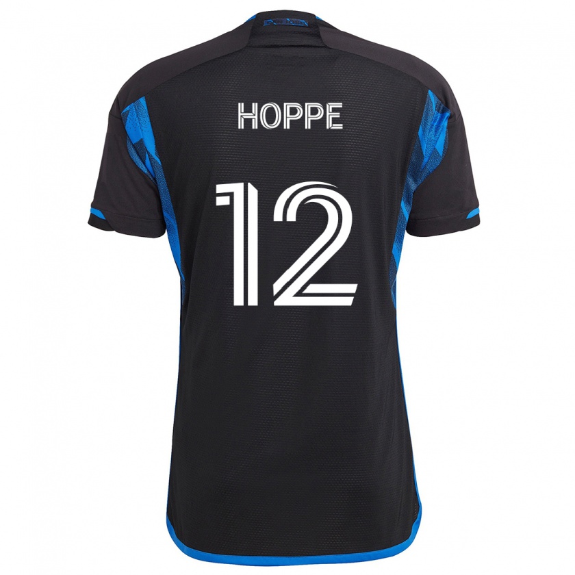 Kandiny Herren Matthew Hoppe #12 Blau Schwarz Heimtrikot Trikot 2024/25 T-Shirt