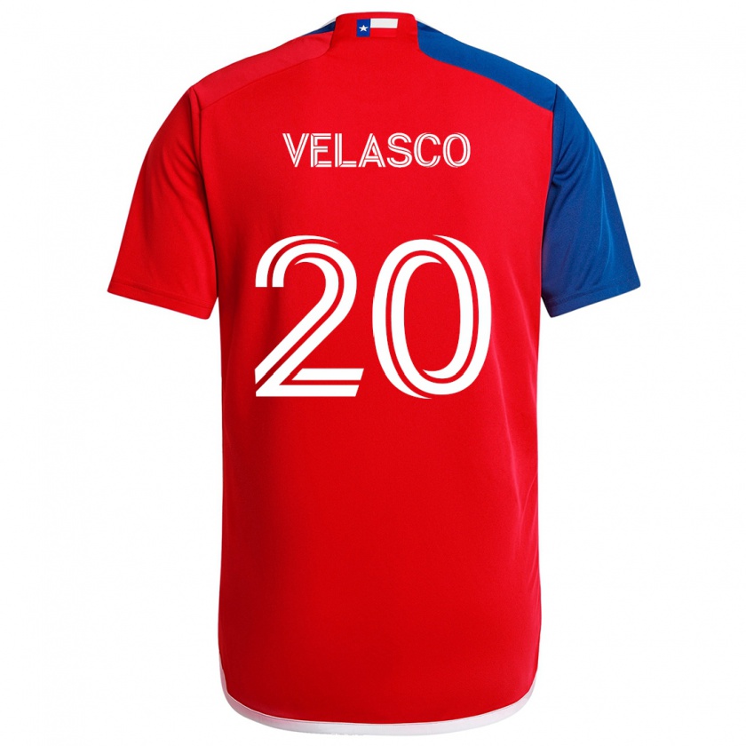 Kandiny Herren Alan Velasco #20 Blau Rot Heimtrikot Trikot 2024/25 T-Shirt